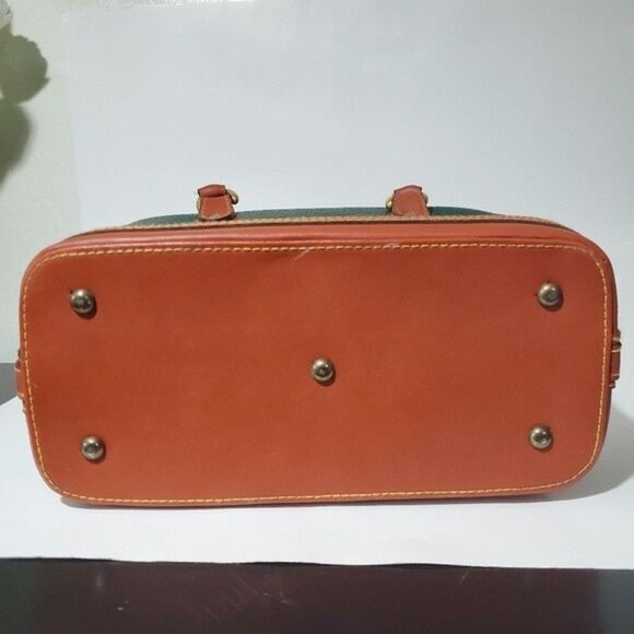 Doctor Bag Green & Tan Dooney Handbag Satchel Purse - Picture 5 of 8